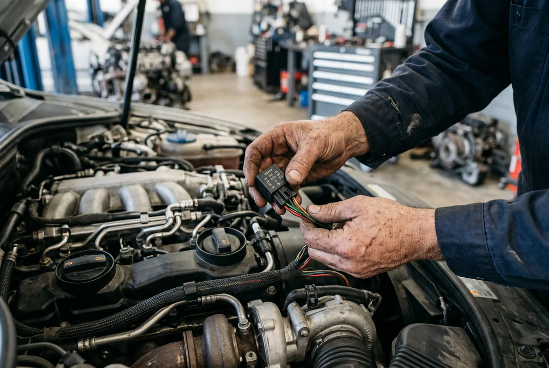 Effacement du code erreur DF025 liaison diagnostic boitier de préchauffage avec une valise de diagnostic OBD2